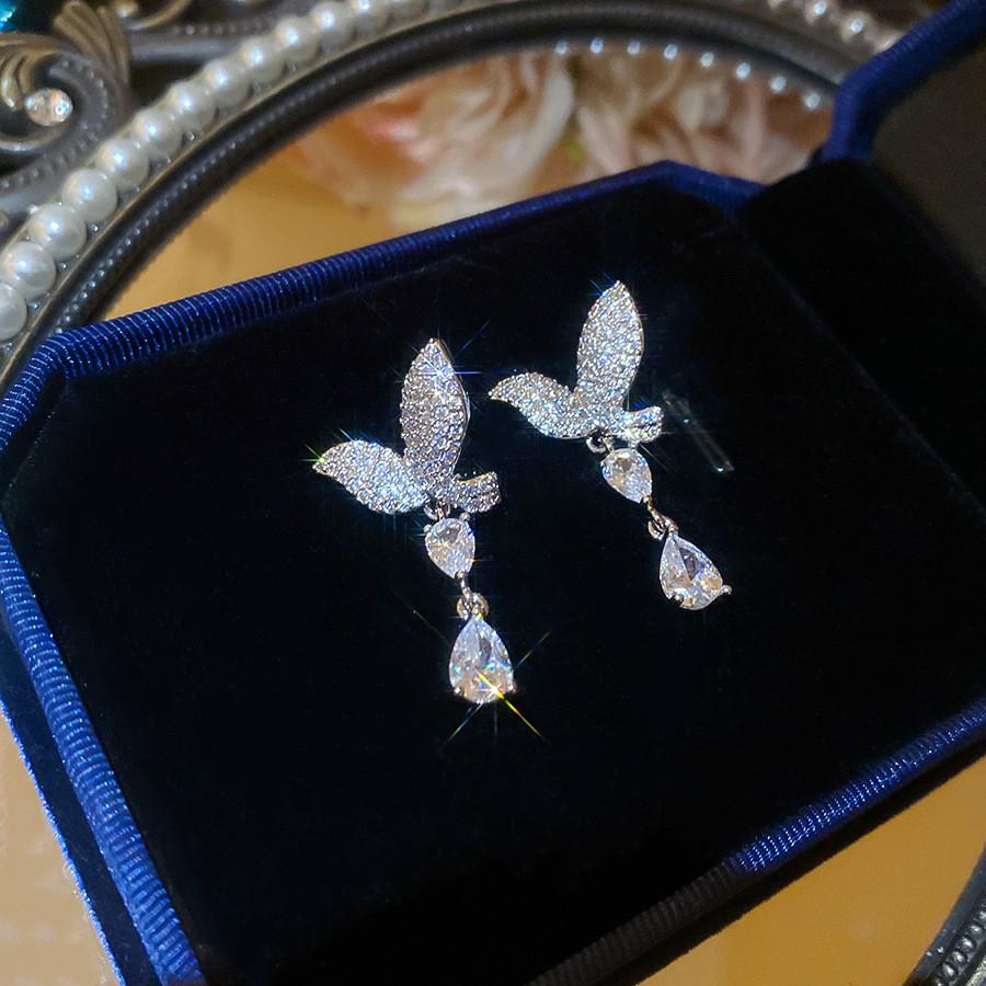 Copper Fish Tail Water Drop Earrings For Women Fashionable Gift For Her Stylish Office Jewelry