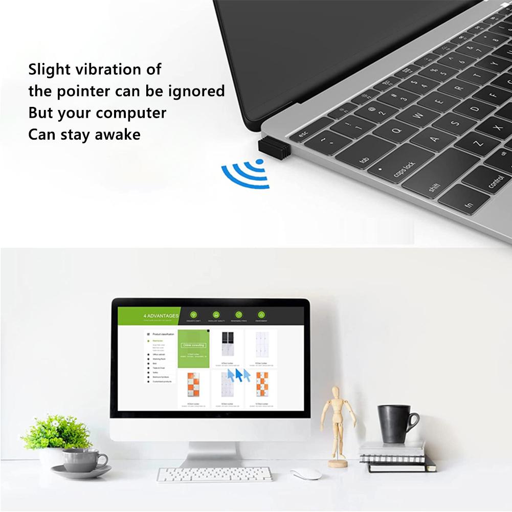 1-10PCS Undetectable Mouse Jiggler ON/Off Button USB Mouse Mover Wired Wireless Mouse Compatible for Computer Awakening for Keep