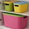 Balcony Gardening Supplies Container Storage Box with Handle And Lid Organizer Space Office Saving Stackable for Kitchen Bedroom Dormitory