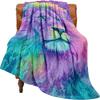 Rainbow Lion Flannel Throw Blanket – Vibrant Art Design, Soft Cozy Fleece for Home, Office, Sofa & Car – All-Season Use