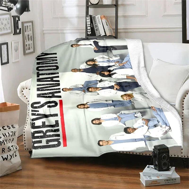 TV Figures G-Grey's Anatomy Throw Blanket Soft Flannel Thin Blankets for Bed Sofa Cover Bedspread picnic cooling gift Home Deco