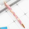 Cute Cartoon INS Print Pen Luxury Heart Flower Pens Portable Press Metal Pen  Office Supplies