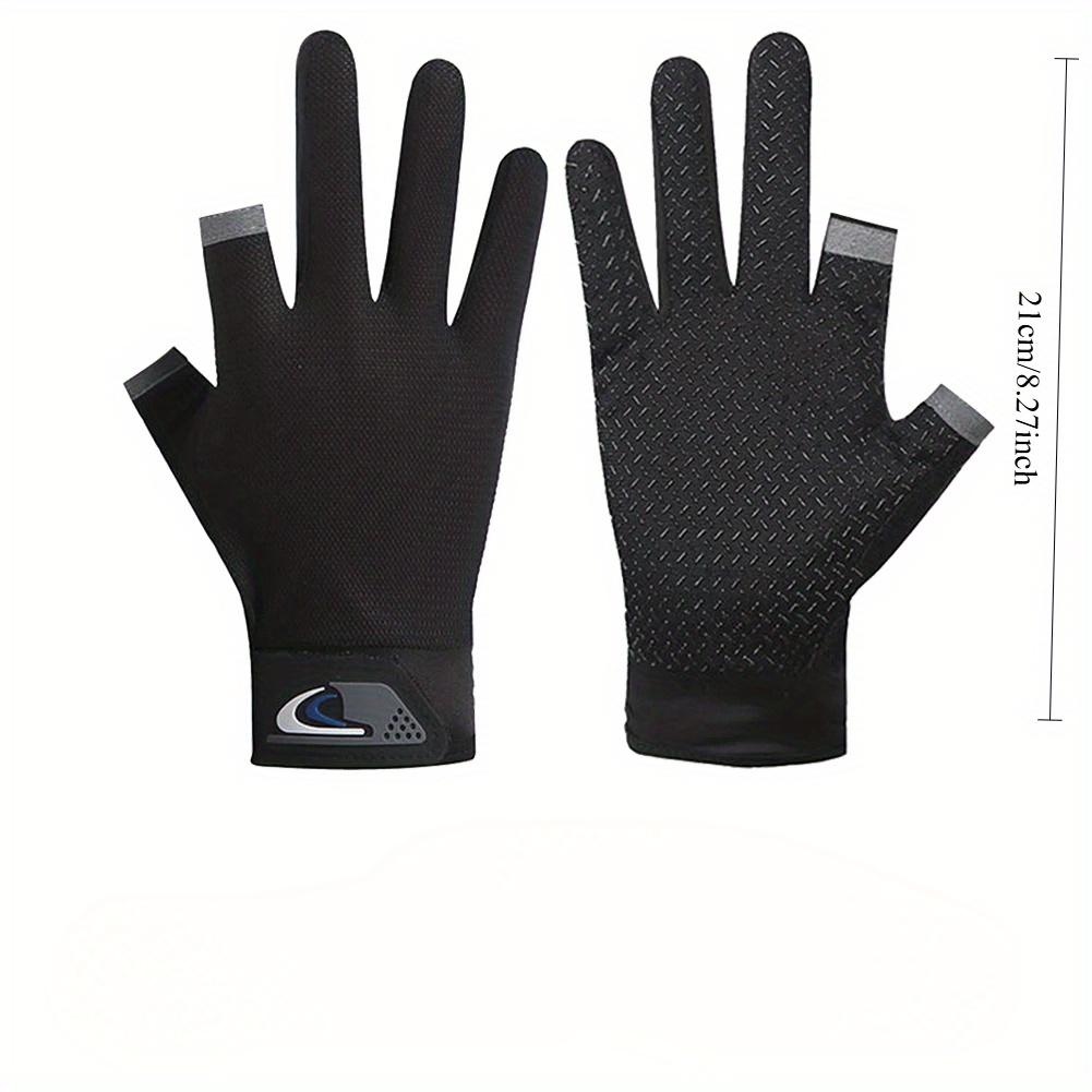 Летние мужские перчатки для рыбалки, женские, двухпальцевые, мужские, сенсорные, рыболовные, противоскользящие, солнцезащитные, дышащие, велосипедные, фитнес-перчатки