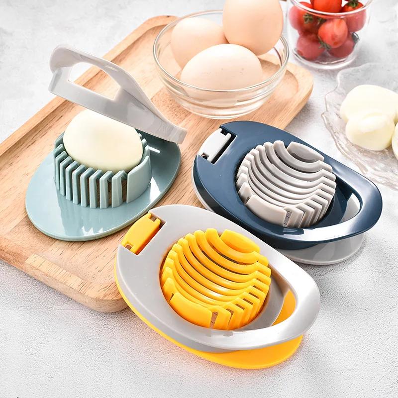 Egg Slicer Stainless Steel Wire Egg Slicer for Home Hard Boiled Eggs Cutter Fruit Slicer Kitchen Curious Gadgets Breakfast Tools