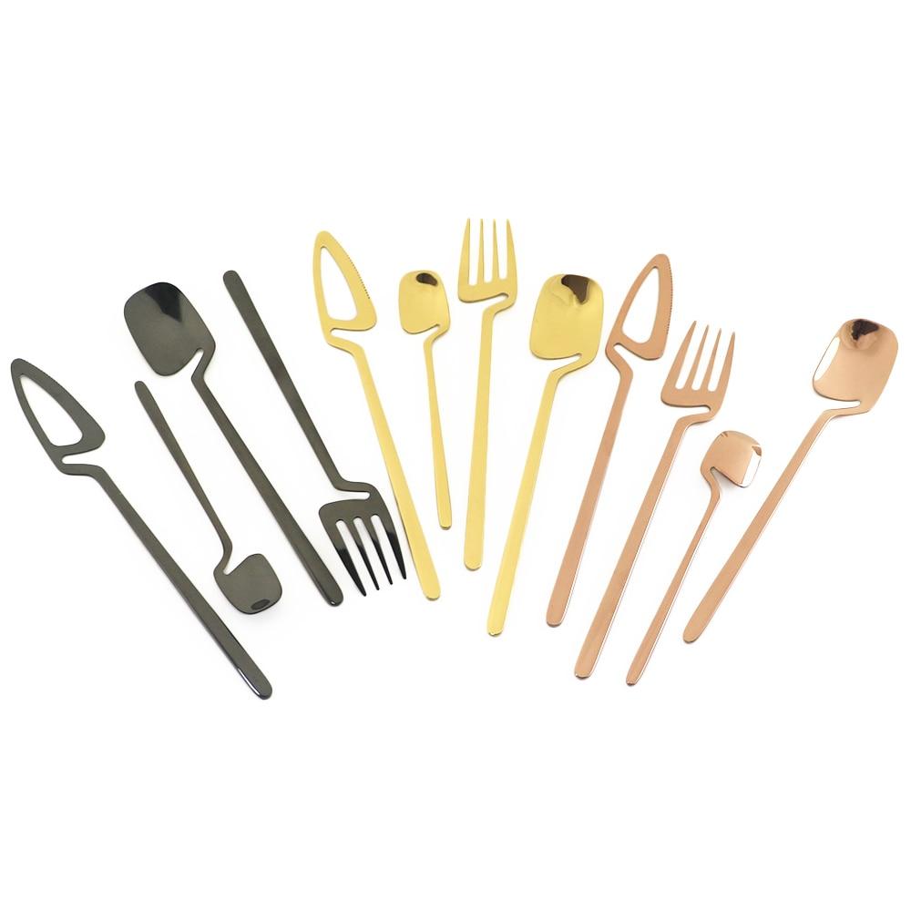 16Pcs Purple 304 Stainless Steel Mirror Polished Tableware Cutlery Set Knives Fork Coffee Spoons Dinnerware Set Party Kitchen Silverware Set