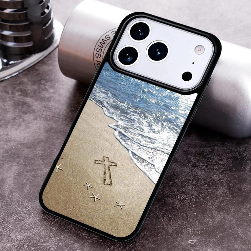 God-Heart-Beach Phone Case for iPhone 17 16 15 Pro Max Air 14 13 12 11 Plus Shockproof Cover