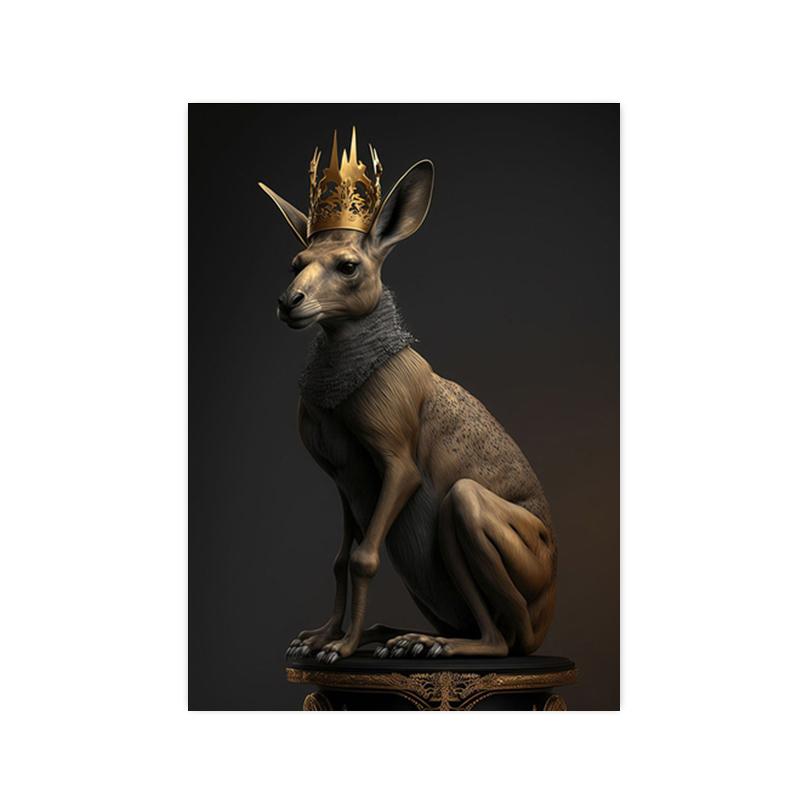 Черное золото животные король горилла лев постеры принты кролик слон холст картины настенное искусство картина для гостиной домашний декор