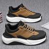Men's shoes new 2024 autumn and winter trend versatile leather waterproof sports casual shoes men's thick-soled wear-resistant dad shoes