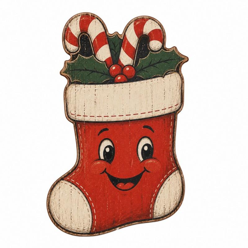 Wooden Christmas Decorative Figurine Snowman Tabletop Ornament Rustic Vintage Home Decor