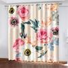 3D Узор Роза Розовые Желтые Цветочные Шторы Гостиная Балкон Окно Декоративные Шторы 2 Панели