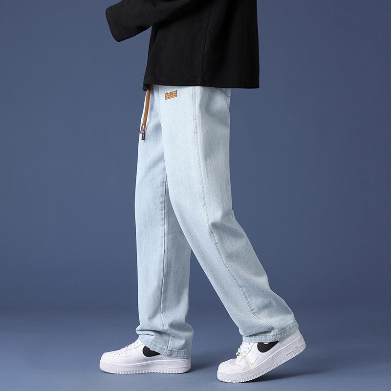 Джинсы мужские американские ретро молодежные брюки новые свободные прямые широкие повседневные брюки