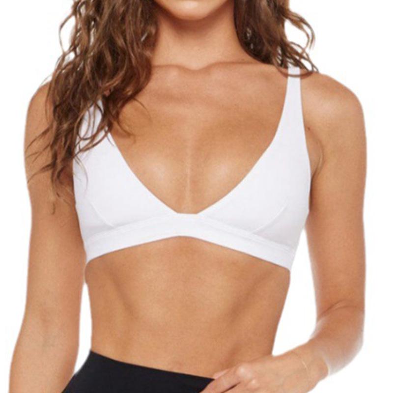 Женский спортивный бюстгальтер для йоги: Трансграничный, сексуальный, с открытой спиной, беспроводной, поддерживающий для бега и фитнеса