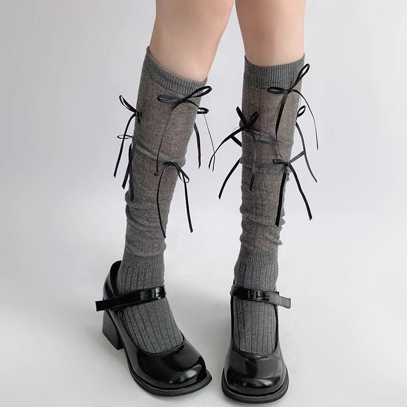 Чистые и элегантные белые женские гольфы с бантами, балетный стиль, гофрированные носки, женский весенне-летний легкий школьный стиль