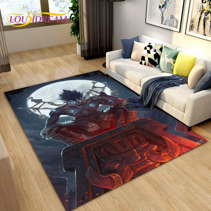3D World of Warcraft , WOW Game Area Rug Large ,Carpet Rug for Living Room Bedroom Sofa Doormat Decoration ,Kids Non-slip Floor Mat