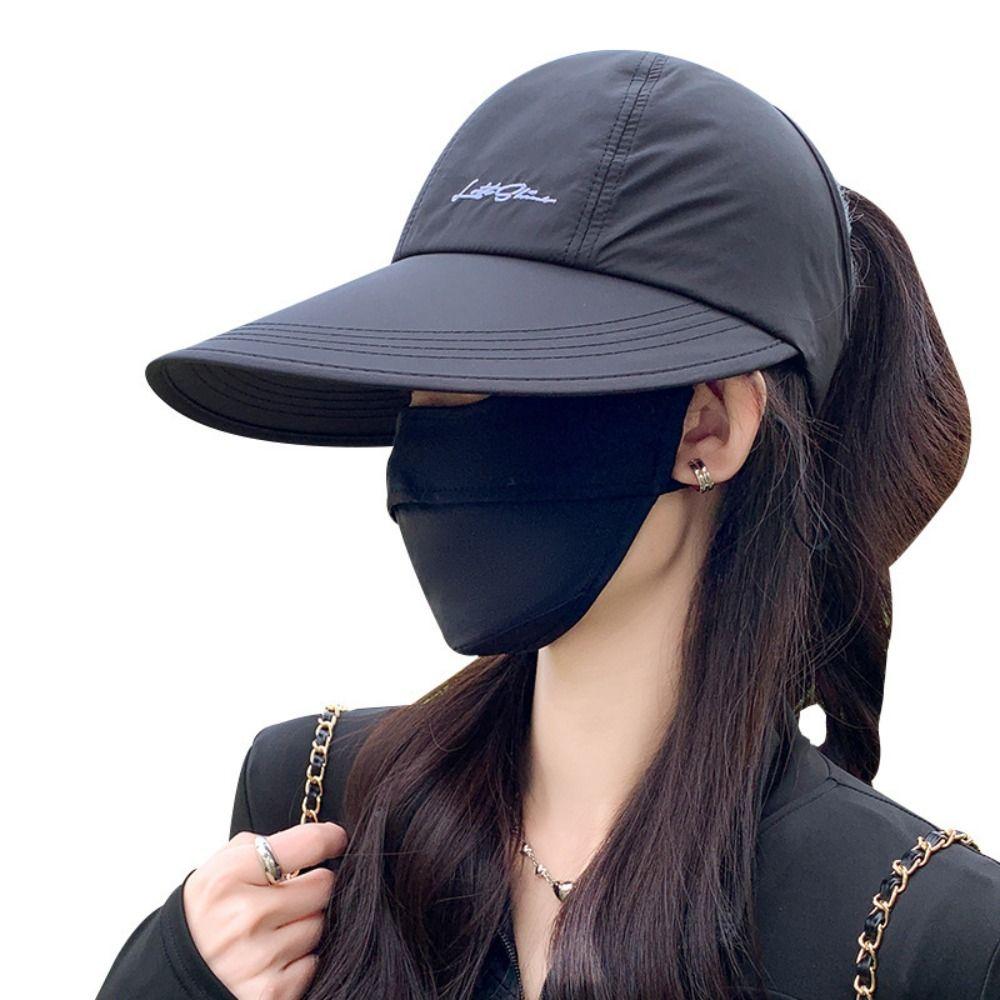 Quick Dry Sunscreen Baseball Hat Wide Brim Empty Top Hat Thin Women Sun Hat Summer