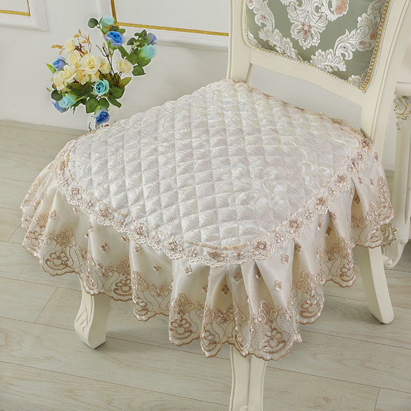 Элегантный кружевной декор 43*45 см, подушка для стула, противоскользящая подушка для сиденья в европейском стиле, домашний декор, обеденный офисный коврик