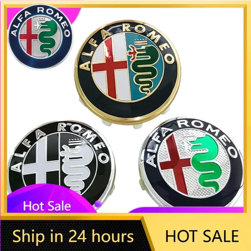 Car Stickers For Alfa Romeo 4pcs 58mm Car Wheel Rims Hub Center Caps for Alfa Romeo Logo Giulietta Mto Giulia GT 159 147 156 166
