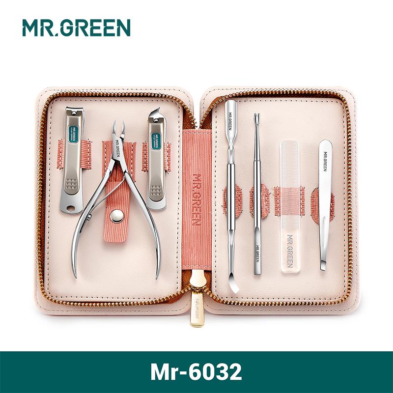 MR.GREEN Маникюрный набор Педикюрные наборы Машинки для стрижки ногтей Инструменты из нержавеющей стали Профессиональные ножницы для ногтей Резак Дорожный набор 7в1
