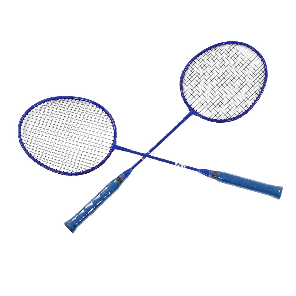 Badminton Racket Lightweight Comfortable Iron Alloy Amateur Double Badminton Racquet Set for Beginner Training