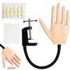 Practice Hand for Acrylic Nails Adjustable False Mannequin Hand with Nails Tips Nail Practice Hand Manicure Supplies