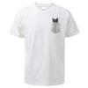 Xinyi Funny Personality Pocket Cat Print Fashion Street Wear Trend Cool Casual Harajuku Summer Unisex Unisex Universal Tshirt