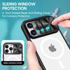 For IPhone 15Pro Mobile Phone Case Magsafe Magnetic Transparent Contrasting Color for Apple 14Plus Charm Sliding Window