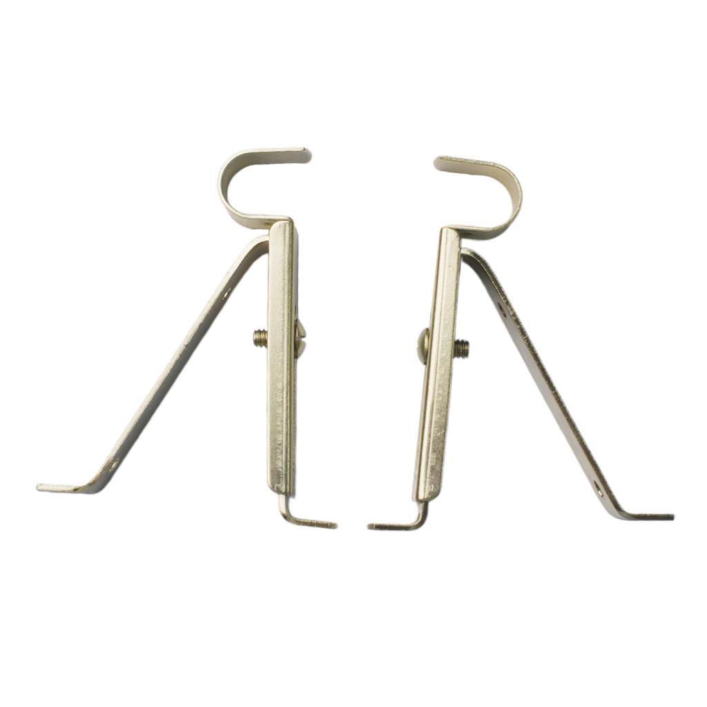Metal Curtain Drapery Rod Bracket Accessories Wall Mounted Holder Hooks Set - for 15mm