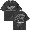 Washed Vintage Rapper Drake Face Graphic Tshirt Men Women Hip Hop Fashion Pop Music Tshirts Mens Cotton Oversized T Shirts