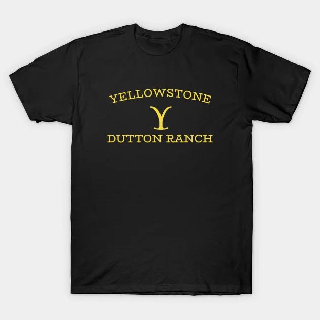 Футболка Yellowstone Dutton Ranch Футболки с телевизионными шоу Крутая футболка с графическим принтом Western Cowboy Мужская свободная рубашка Ropa Hombre Camisetas