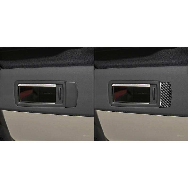 Real Carbon Fiber Car Accessories Vanity Mirror Panel Decorative Cover Soft Sticker For BMW 5 Series i5 G60/G68 BEV 2024 2025