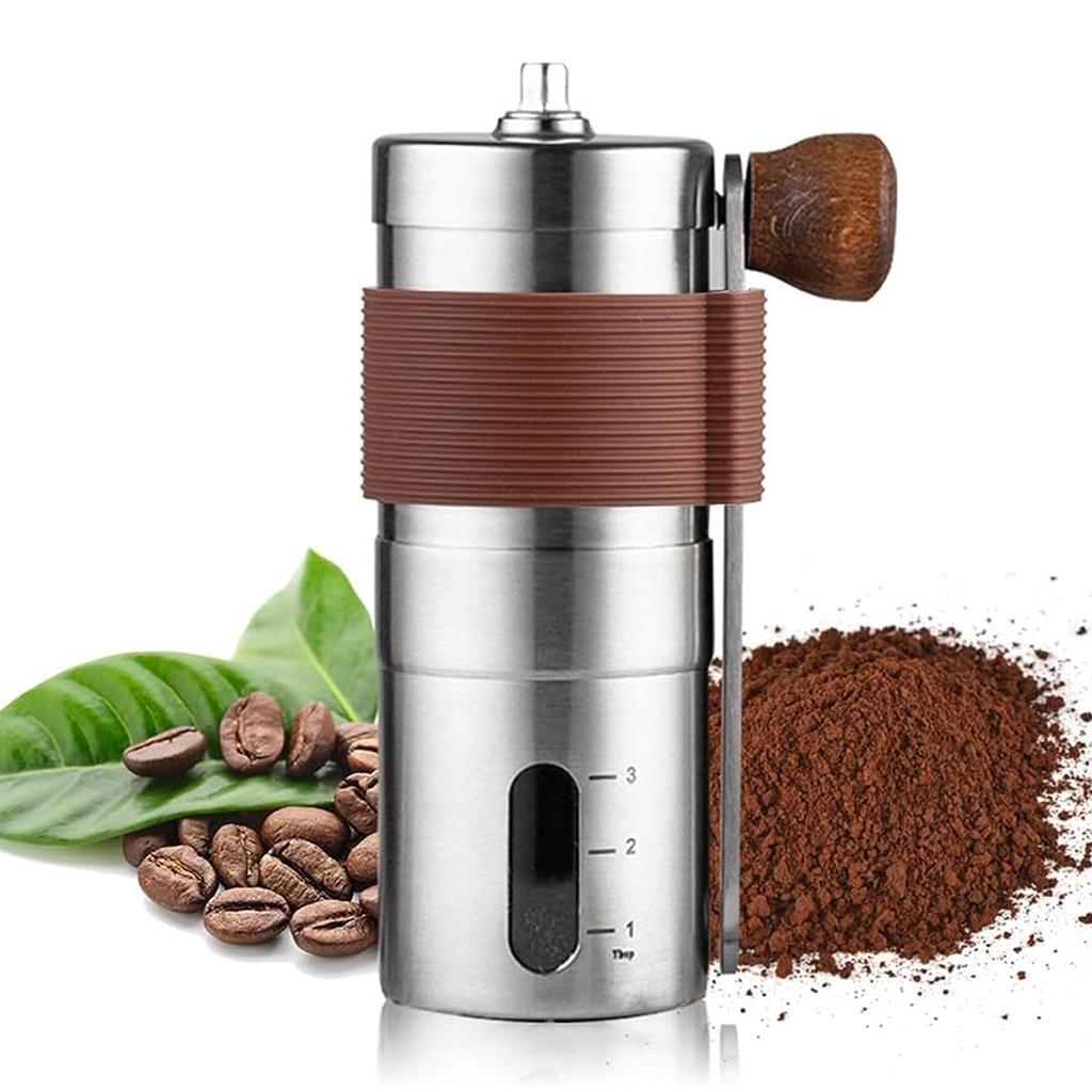 Leeseph Manual Coffee Grinder, Stainless Steel Versatile Hand Crank Mill, Coffee Machine Accessories for Espresso, Turkish Brew