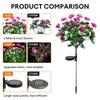 LED Solar Light Azalea Flowers Garden Lamp Home Decorative Light Landscape Orchid Rose LampYard Lawn Path Holiday Wedding Lights