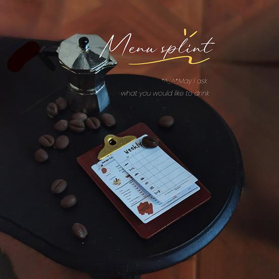 Миниатюрная доска меню Мини-планшет с карточкой меню Аксессуар для куклы для кукольного особняка 1/6 1/12 Сцена кафе-ресторана