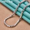 925 Sterling Silver 4mm Joint Chain 18 Inch Charm Necklace For Man Women Wedding Fashion Party Gift Jewelry
