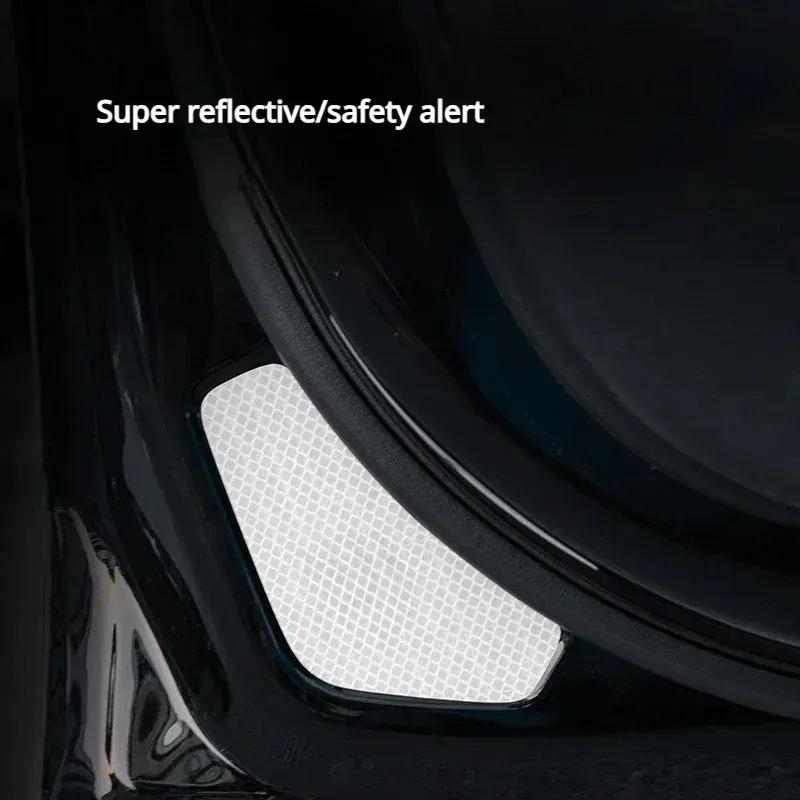 Door Reflective Warning Sticker for Tesla Model 3 Y Accessories Reflectiver Safety Warning Sticker Bright Car Decoration Sticker