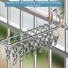 Windproof Socks Drying Rack Stainless Steel Socks Clips Durable Laundry Hanger  Balcony