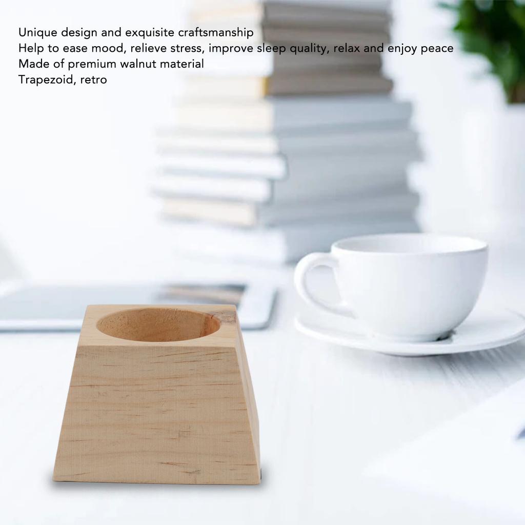 Candle Holder Trapezoid Wood Retro Table Decoration Ornament for Christmas Day Wedding