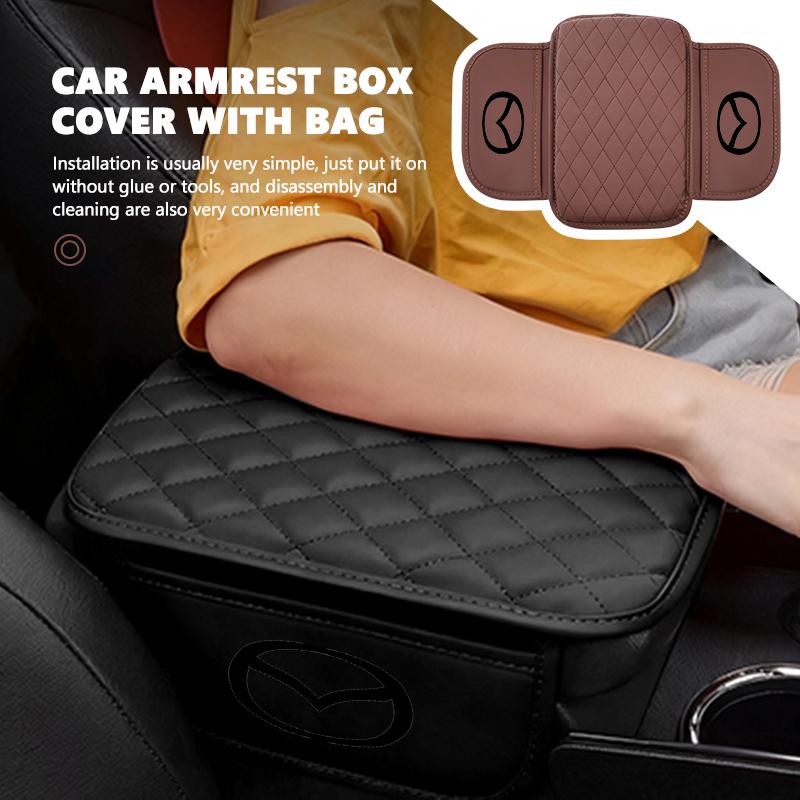 For Mazda Car Armrest Box Pad Auto Protective Armrest Mat Storage Bag Interior Accessory Axela Speed 6 CX3 CX4 CX5 CX7 CX8 CX9