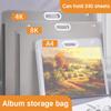 Waterproof Painting Paper Storage Bag Portable Picture Album Transparent Drawing Bag Student Gift