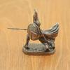 Ancient White Brass Spartan Rome Knight Figurines Miniatures Vintage Soldiers Model Statue Desktop Ornament Gift