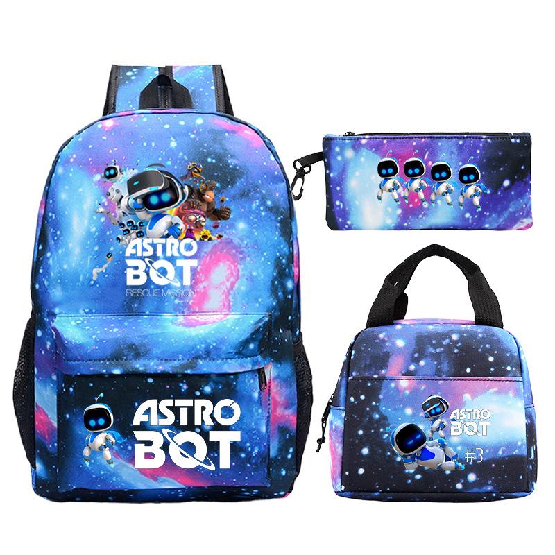 Новый мерч по игре Astro bot, печать, школьный рюкзак для начальной и средней школы, внешняя торговля, досуг, детский пенал, сумка для ланча