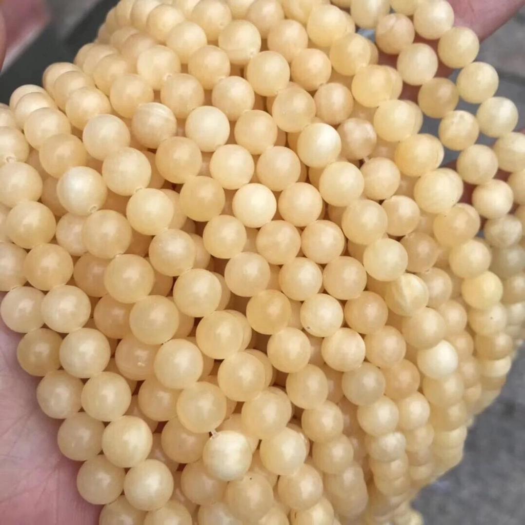 1 полная нить 15,5" круглые гладкие бусины из натурального желтого нефрита для самостоятельного изготовления ожерелий, браслетов и ювелирных изделий 4/6/8/10/12 мм