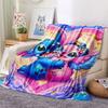 Stitch Cartoon printing Flannel Blanket Bedroom Sofa Camping Warm blanket Gifts for family and friends-MJ013
