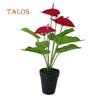 1 Pc Artificial Plants Red Anthurium Fake Flowers Lifelike Indoor Decoration Decor