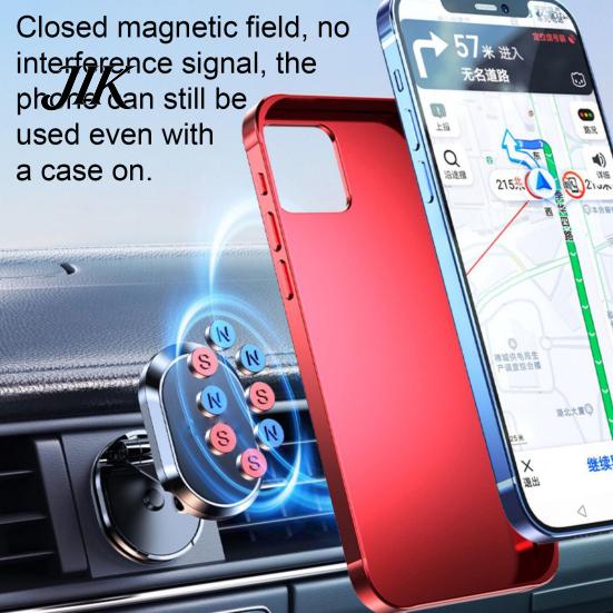 Foldable Dashboard Cell Phone Holder Magnetic Car Holder, 360 Degree Rotating Mount Stand, Small Adhesive Navigation Compact Hands Free Mobile