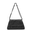 Handwoven Crossbody Bag Women Soft Genuine Leather Shoulder Tote With Magnetic Multi-Pocket Interior