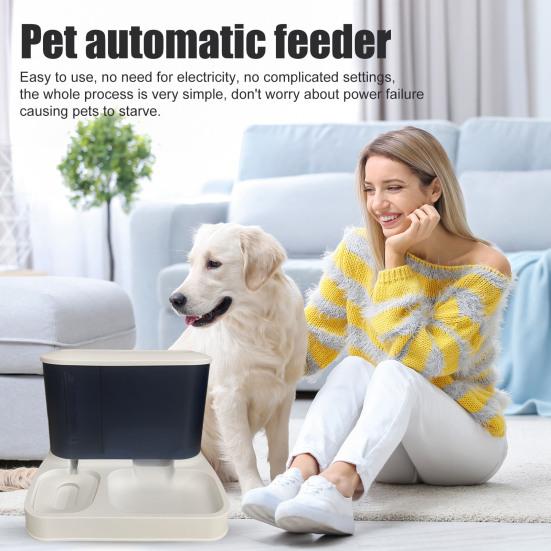 Кормушка для кошек и диспенсер для воды, комплект без электричества, автоматическая кормушка большой емкости для маленьких и средних собак, домашних животных, щенков и котят