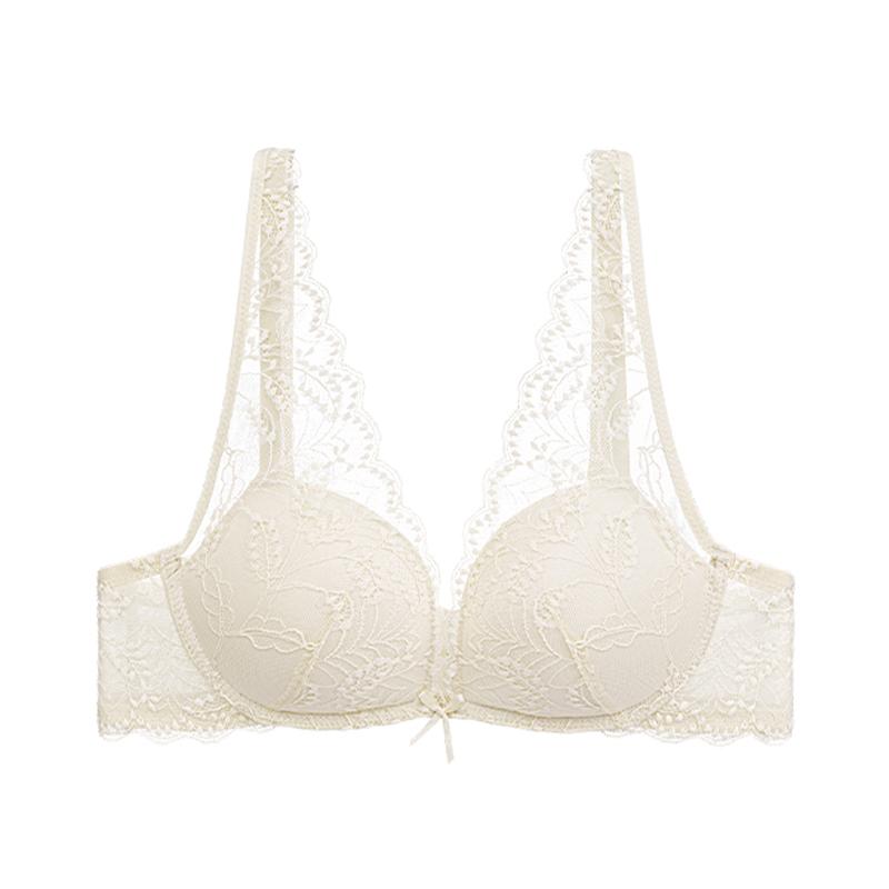 Modal lace underwire bra with small chest and gathered accessory breasts, anti sagging and comfortable back bra