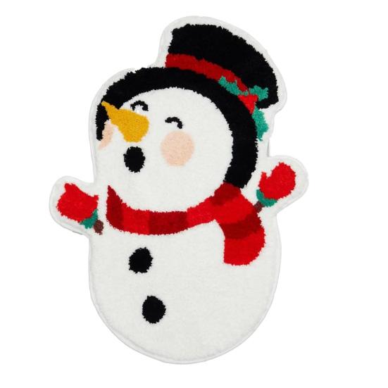 Yousheng Рождественский коврик для ванной комнаты, коврик с дизайном в форме рождественской елки и Санта-Клауса, водопоглощающий коврик для пола, домашний декор для кухни, гостиной, ванной комнаты