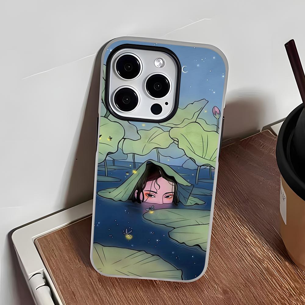 Чехол для телефона с принтами Valfre Art для iPhone 17 Air 16 E 15 14 Plus 13 12 11 Pro Max Желейный 2 в 1 Защитный чехол
